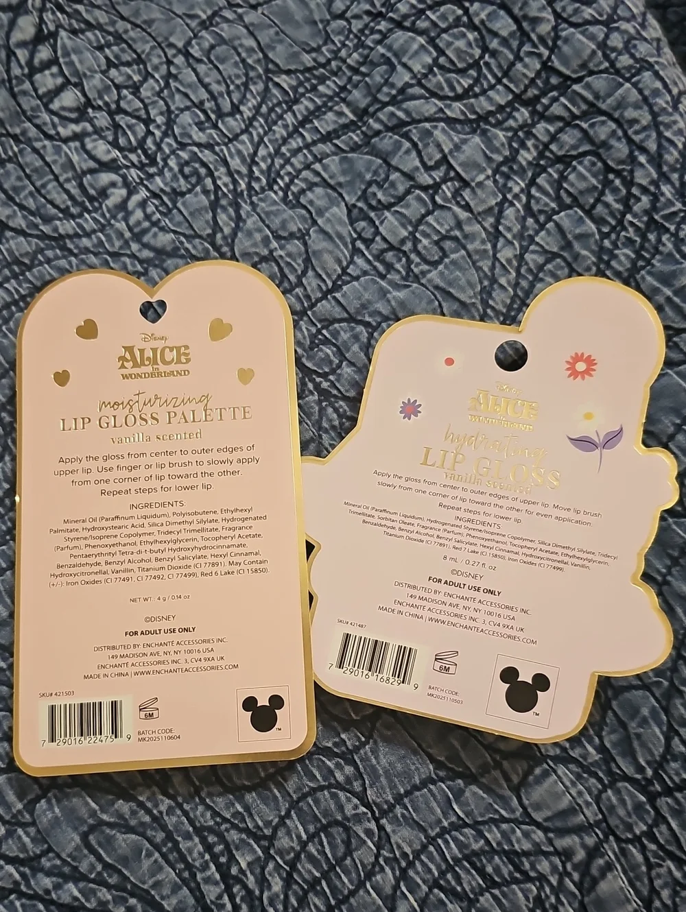 Disney Alice in Wonderland Lip Gloss Duo - Pink & Purple Shades